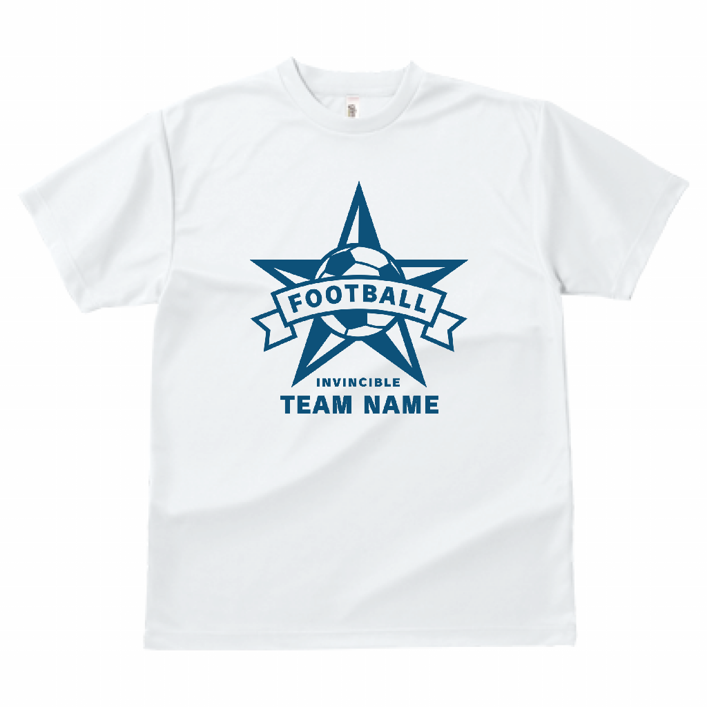 GILDAN Tシャツ サッカーボールと星のロゴ入りチームTシャツを